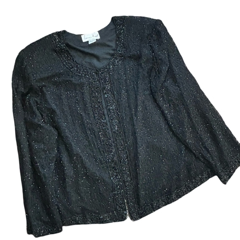 Vintage Silk hand beaded blouse - stunning -XXL - Picture 3 of 7